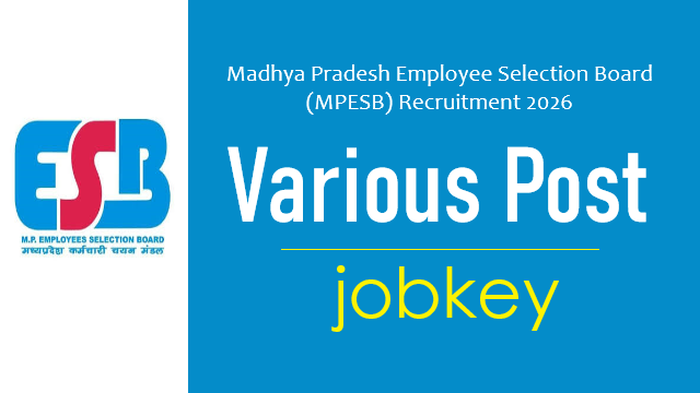 MPESB Group 3 Sub Engineer & Other Post Online Form 2026-jobkey